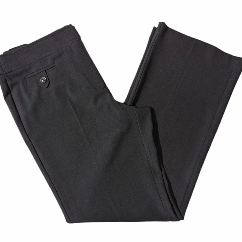 NWT Women's Kim Rogers Charcoal Grey Straight Leg Pants, 8 Petite